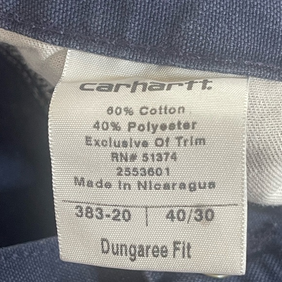 Carhartt Men’s Dungaree Fit Carpenter Workwear Pants 40x30 - Picture 5 of 7